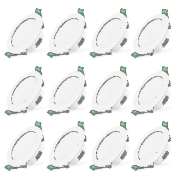 12 stk. 7W Hvit LED Downlight Innfelte Taklamper Slank Spot Light