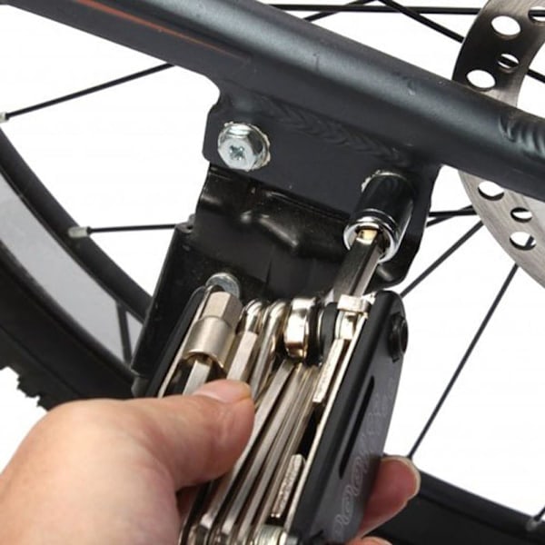 Cykelreparationsværktøjssæt - DAWAY B32 Cykel Multifunktionelt Mekaniker Reparationsværktøjssæt Taske, 16 i 1 Multifunktionelle Værktøjer, Dæk Lappesæt Inkluderet