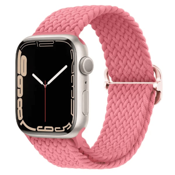 Apple Watch Armbånd Flettet 42mm / 44mm / 45mm / 49mm - Elastisk Armbånd Pink