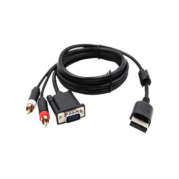 VGA-kabel til Dreamcast High Definition + 3,5 mm til 2-han RCA-adapter