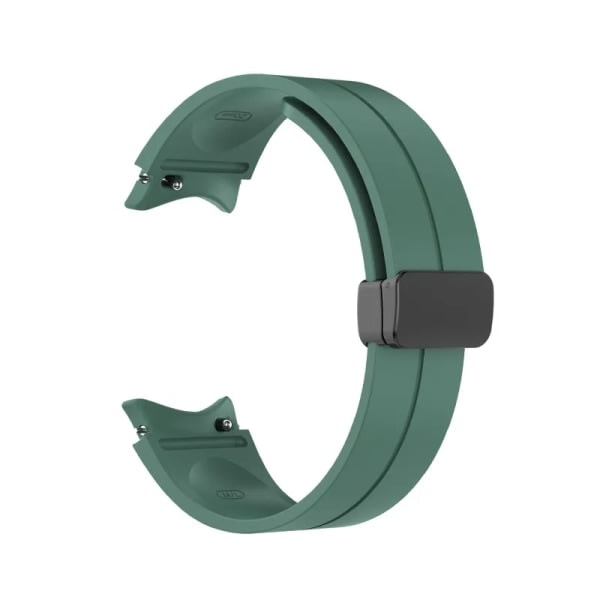 Silikoniranneke ilman rakoa Samsung Galaxy Watch 5/4 40mm 44mm 5 Pro 45mm -kelloon, alkuperäinen magneettinen rannekoru Watch 4 Classic -rannekkeeseen green