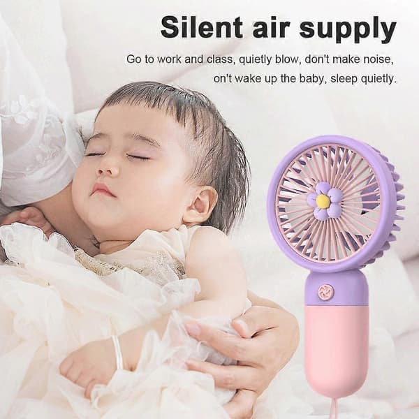 Ny blomst mini håndholdt ventilator - bærbar ventilator - usb-opbevaringsventilator style468