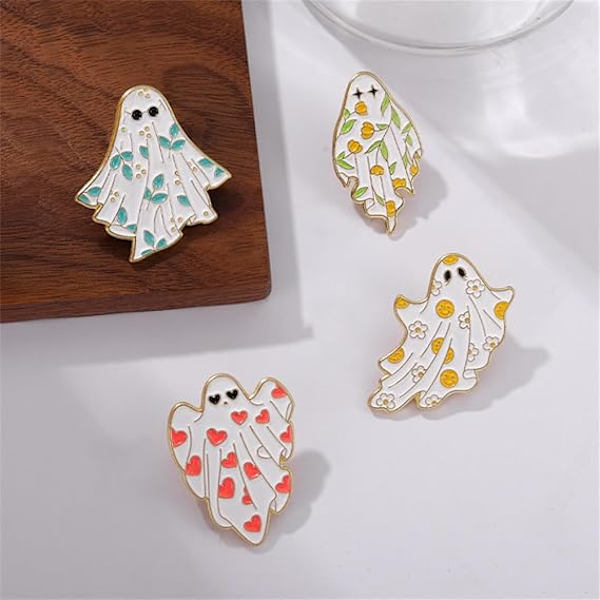 Söta Spöken Emblempinnar Boo-tiful Emblempinnar Halloween Spöklikt Spöken Broscher Lapel Badge Cartoon