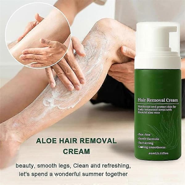 3X Botane Man Aloe Vera Hårfjerningscreme til Hurtig Hårfjerning Ansigt Krop Følsom