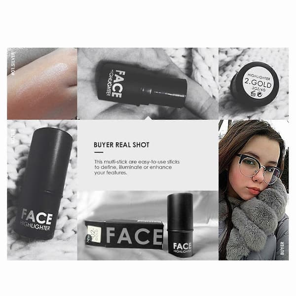 Kremkonturstift med byggbar dekkevne, langvarig vanntett ansiktskonturmakeupbronzer