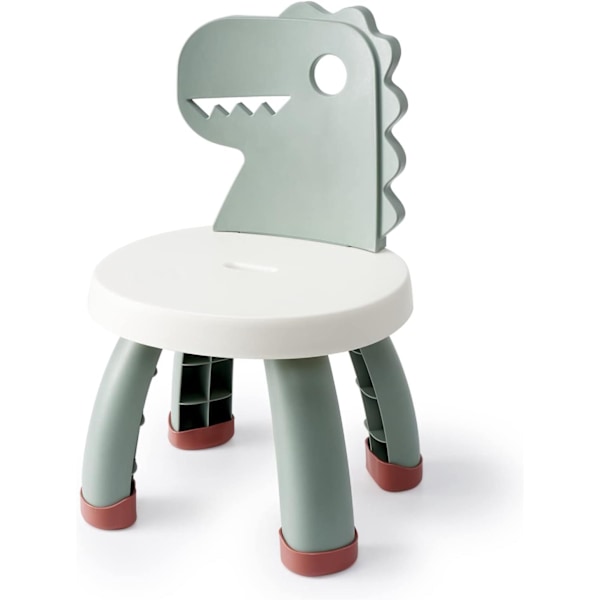 Plastik Dinosaur Stol til Børn, Holdbar, Skridsikkert Ergonomisk Design, til Aldre 2+ (Grøn)