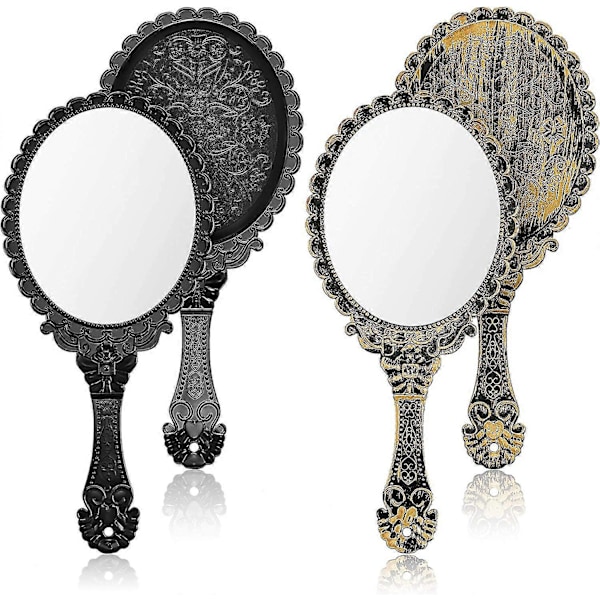 2-pack Vintage Präglade Handspeglar