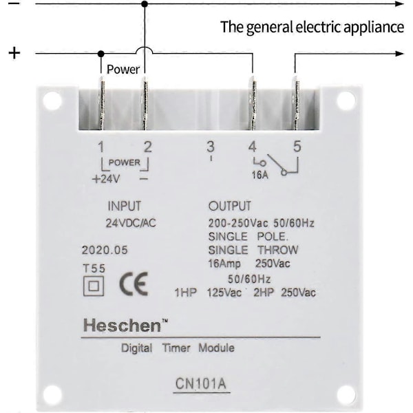 CN101A 24V Digitaalinen LCD-aika-relekytkin - Virtaviikko-ohjelmoitava ajastimella