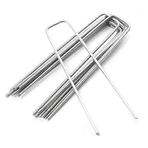 U-formade tältpinnar Galvaniserade Förankring i marken silverA 10CM