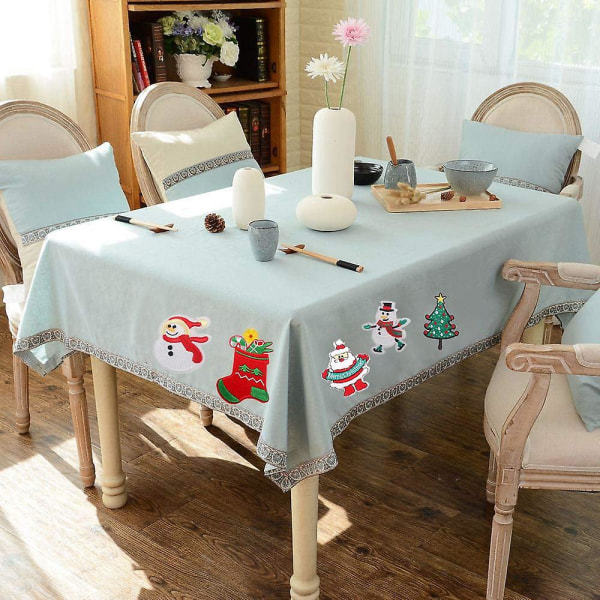 Julklappspatchar att sy eller stryka på, broderade, 18 st, julgran, söta applikationer för kläder
