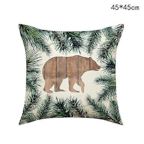 45 cm Jul Kuddfodral Jultomte Snögubbe Julgran Kuddfodral God Jul Dekor För Hemmet 2024 Noel Dekor I