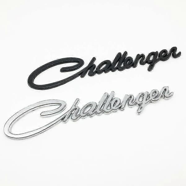 1 stk Bilsticker Tilbehør Styling 3D Challenger Bagklap Emblem Til Dodge Chrysler Mopar SRT Bilstil Dekoration Stickers Silver