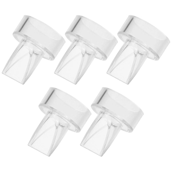 5 stk Elektrisk Brystpumpedeler Tilbehør Silikon Andenebbsventiler (22 mm) Transparent 1.9cm