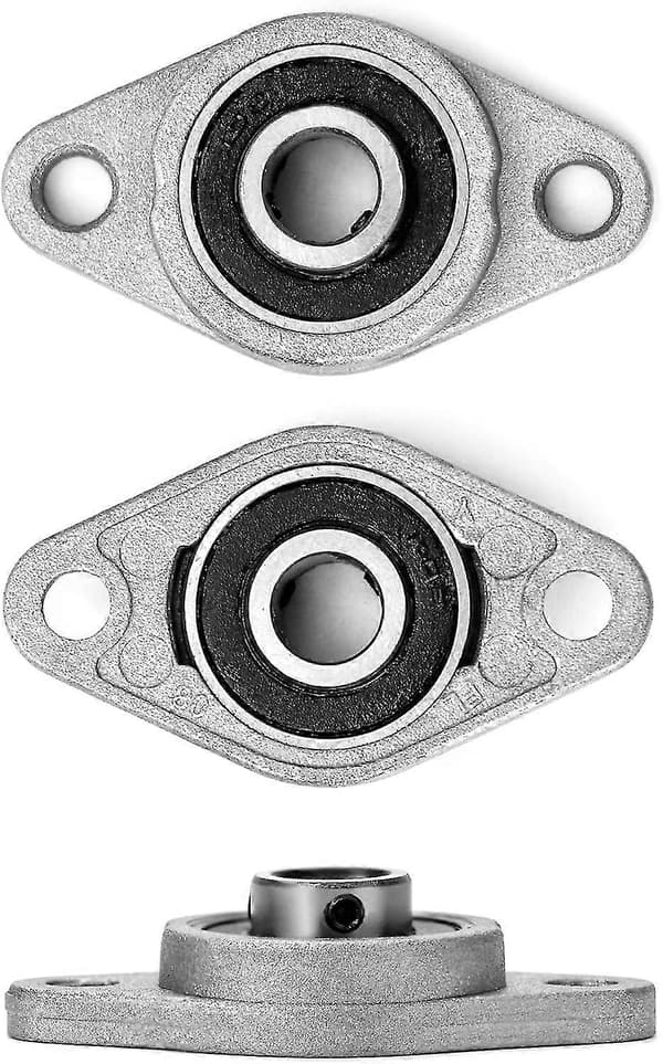 6 stk. KFL08 flenskulelager, 8 mm lager, sinklegering, for 3D-printer -Yx