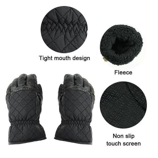 Dame Mesh Simple Vinter Skihandsker Vandtætte Varme Vindtætte Black