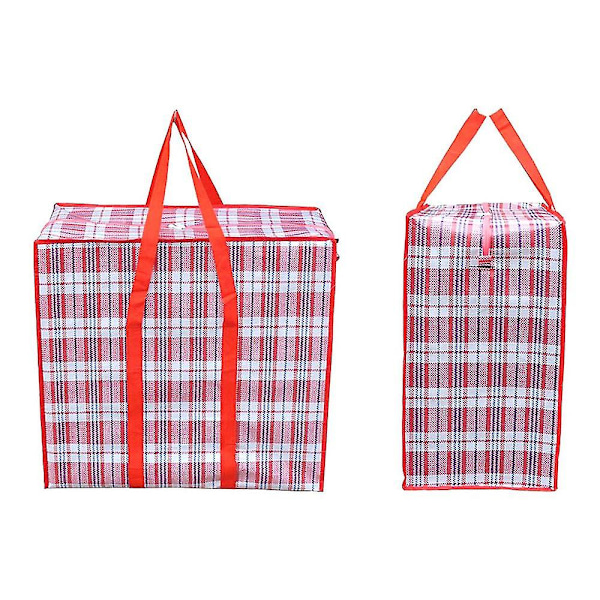 Vaskesække med lynlås, genanvendelige, store, stærke, jumbo indkøbspose Red