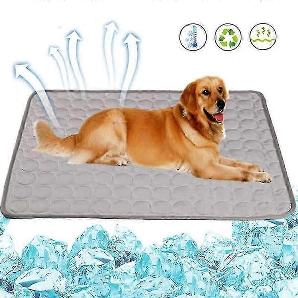 Kølemåtte til kæledyr, kølepude til kæledyr, kølemåtte til hunde, køletæppe til kæledyr til hunde og katte LIGHT BLUE M 60-50cm