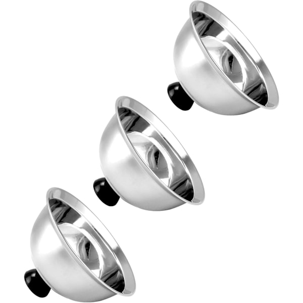 3-pack hamburgerlock, smältlock, rostfritt stål, 16 x 10 cm, för hamburgare, biff