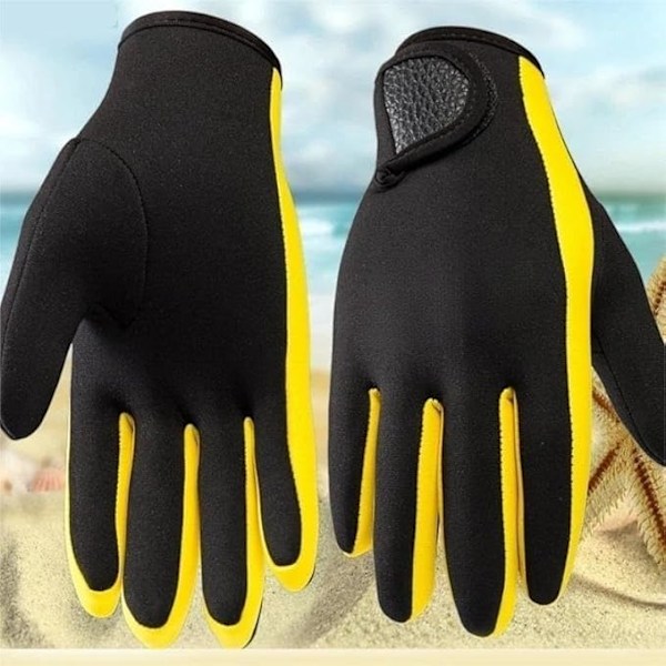 Gummiklude Dykning Surf Harpun Dykning Snorkling Varme Handsker Surf Dykning Handsker, Gul