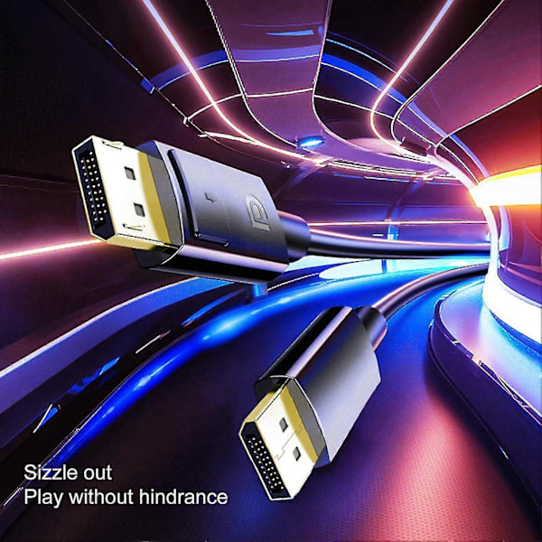 1/2m Dp Til Dp Adapter 1080p 240hz/2k 144hz/4k 60hz 4k Tapsfri Displayport 1.2 Hann Til Displayport Hann Konverter Datatilbehør