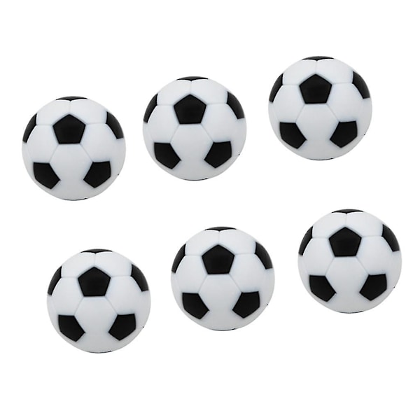 6 stk. 32 mm Bordfodbold Fodbold Foosball Kugler Fussball Udskiftning Sort