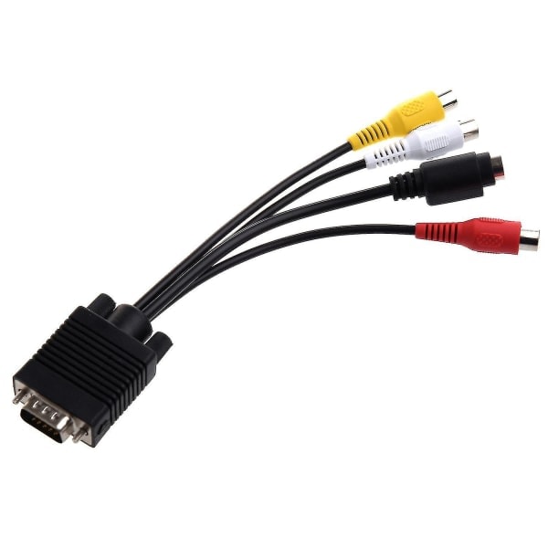 VGA-adapter för TV S-video RCA-utgångskabel för PC-video