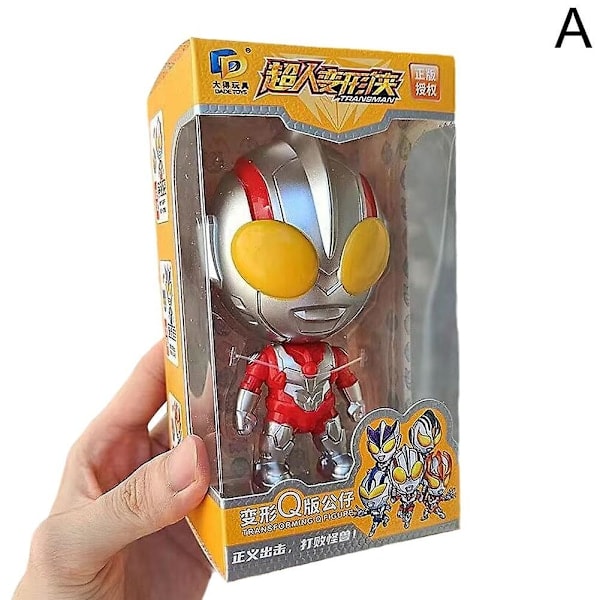 Versi Ultraman Leikkikalu Hauska Muodonmuutoshahmo Kapseli Muodonmuutoslelu Pojille (Punainen)