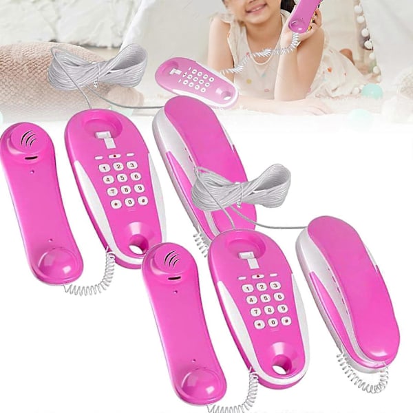 Barnelek Telefon Intercom, Leketelefon med Ekte Ringelyder, 50% Rabatt