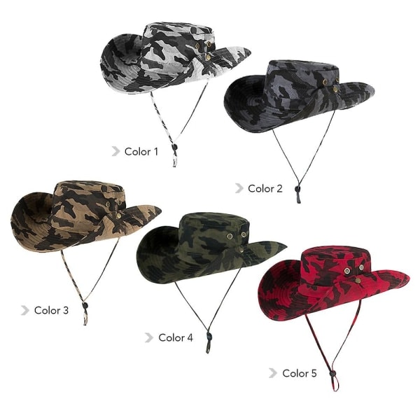 Outdoor Boonie Hatt Bred Brim Andningsbar Jakt Fiske Safari Solhatt 2
