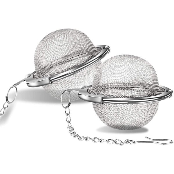 Te-infuser - Rustfrit Stål Te-si  Madkvalitetsnet Te-filter (2-pak, 7cm)