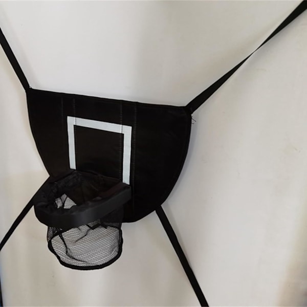 Uppblåsbar poolkorgmål-kit studsmatta basketfäste med hölje 1 mini och 1 för inomhus- och utomhusleksspel Lätt att installera Black