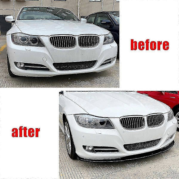 3 stk. Bil Frontfanger Splitter Leppe Diffuser Spoiler Deksel Beskyttelse For 3-serie E90 E91 320i 330i 2009