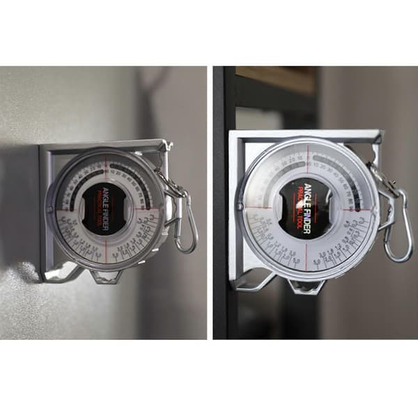 Vinkelmåler med magnetisk base til renovering, hjem, professionel, kompakt Black