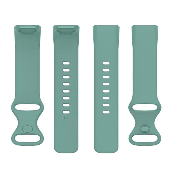 Til Fitbit Charge 5 Silikone Urrem, Størrelse:L L Green