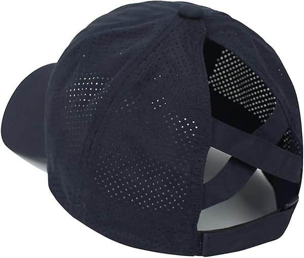 Baseballkasket med kryds-ponytail til kvinder Navy
