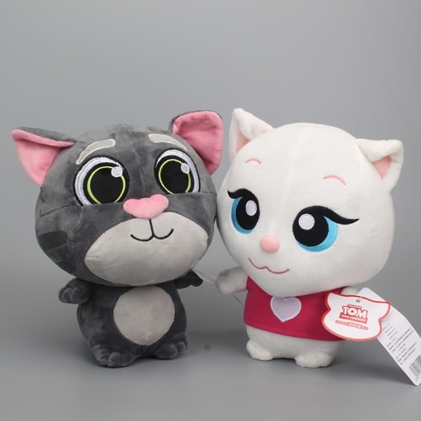 Alkuperäinen Talking Tom Cat ja ystävät Angela Ben Hank Ginger Tom Lelu Pehmolelu Täytetty eläin tytöille Pojat Lasten syntymäpäivälahja-28CM