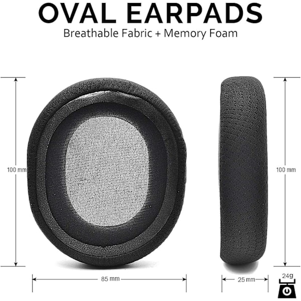 Öronkuddar för Steelseries Arctis 7/5/3 Svart 1 par svarta