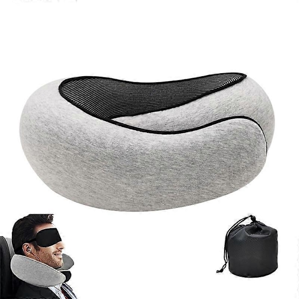 Reisepute for nakken, sammenleggbar U-formet pute, minnefoam reisepute Style 12