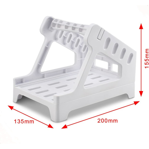 Etiketthållare för termiska etikettrullar och vikta etiketter, etikettdispenser för 6x4 etiketter, tillbehör för termisk etikettskrivare, elegant vit design