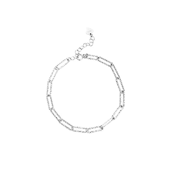 2pcs 925 Sterling Silver Sparkling Chain Bracelet Women Ins Desi