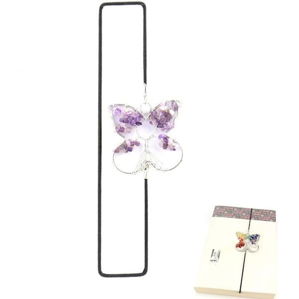 Personaliserede Bogmærker med Regnbue Livets Træ Charm Krystal Sided Holder Bog Regnbue Sommerfugl Papirvarer Gave til Bogelskere