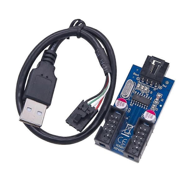 USB 2.0 Han til 2 Han USB 9-pin Intern Kabel 9-pin Stik Adapter Port USB2.0