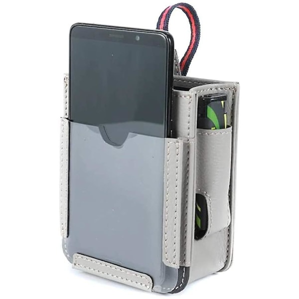 Multifunktionell mobiltelefon förvaringslåda bil mobiltelefon förvaringsväska grå