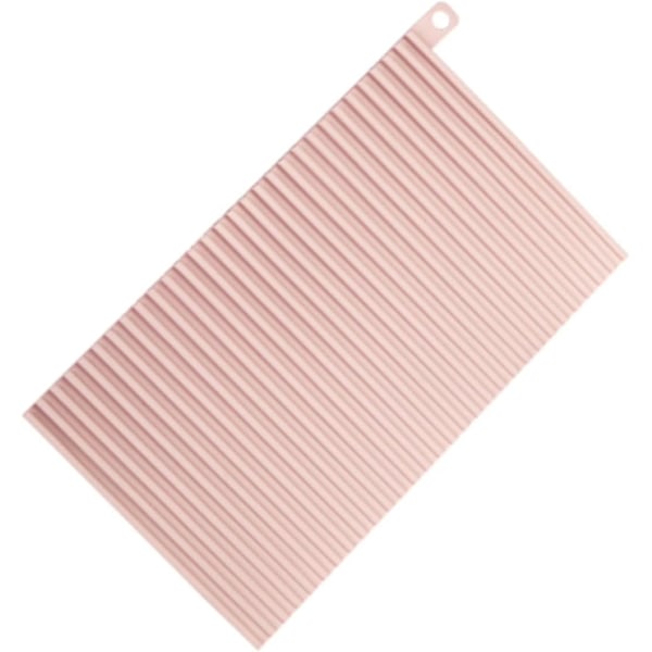 Brett for vask, sammenleggbart, sklisikkert, vaskbrett, husholdningsvaskbrett, silikagel, mykt gummi, vaskbrett for klær Pink