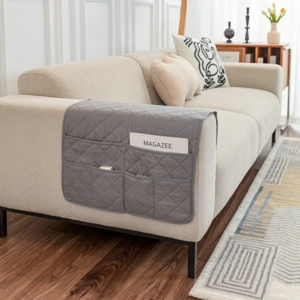 Sofa Armlæn Organizer Grå Grå