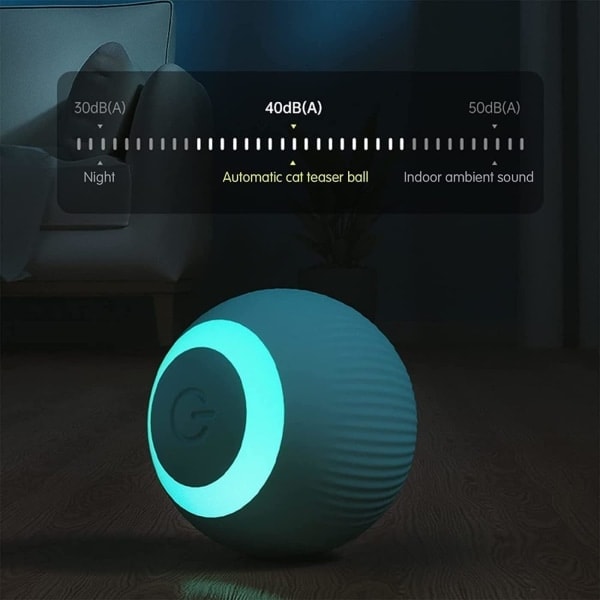 Sähköinen kissanlelu, interaktiivinen kissanlelu, kissanpallo LED-valolla, U