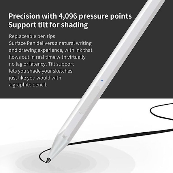 Trykkfølsom penn for Lenovo Tab P11 Pro 11.5 tommer TB-J706F, svart