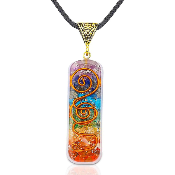 7 chakra halsband handgjorda hängsmycke kristall halsband spirituell med justerbar