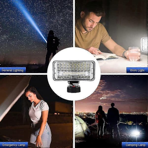 LED-ulkotyövalaisin USB-virtapankki taskulamppu Li-Ion-akkulampulle