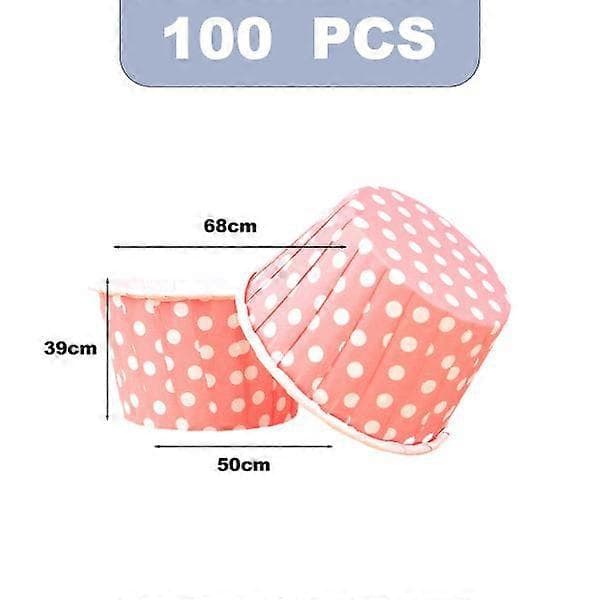 100 st belagda rullade muffinsformar Bakeware hög temperatur